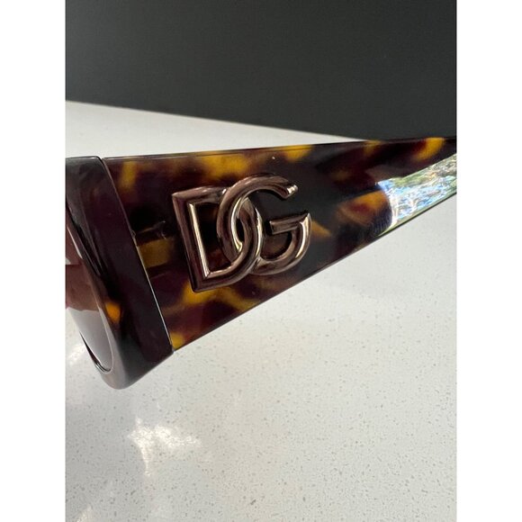 Dolce&Gabbana DG4454 brown tortoise rectangle sunglasses NWOT main image 9